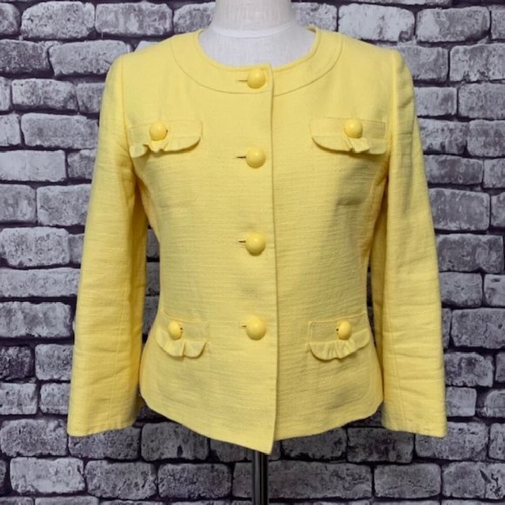 Talbots Yellow Button Down Jacket Size 8